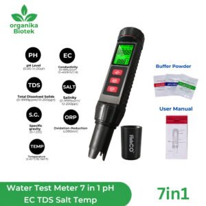 Fishco Water Test Meter 7 in 1 pH EC TDS Salt S.G ORP Temp - Alat Ukur Kualitas Air Multi Parameter Water Tester