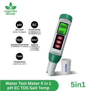Fishco Water Test Meter 5 in 1 pH EC TDS Salt Temp - Alat Ukur Kualitas Air Multi Parameter Water Tester